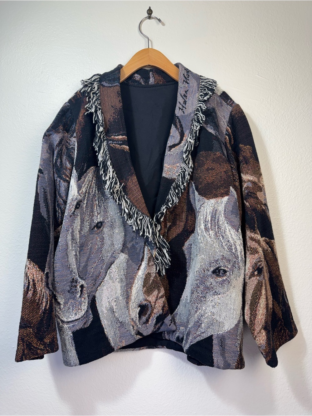 Horse Tapestry Fringe Jacket – Approx. L/XL